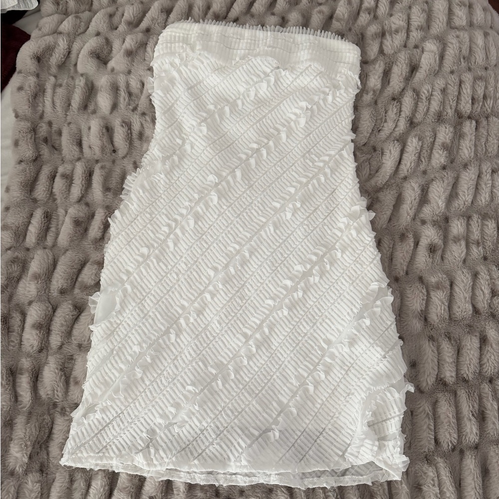 Anthropologie Strapless White Dress